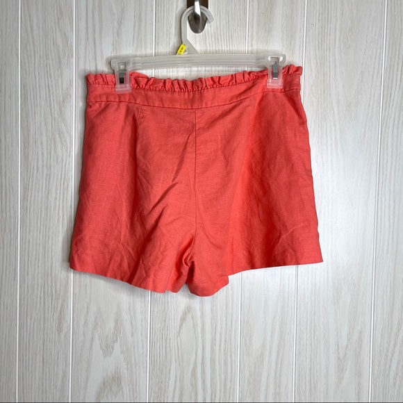 Women's JCrew Coral Ruffle Shorts Size 2 - Picture 3 of 6